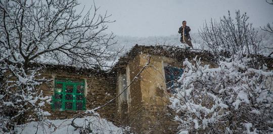 عکس زمستان روستایی