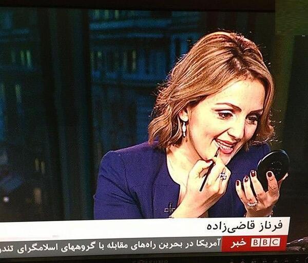 عکس مجری زن شبکه خبر که پناهنده شد