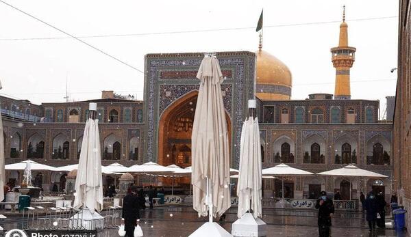 عکس زمستانی حرم امام رضا