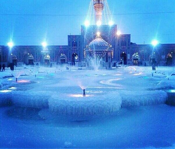 عکس زمستانی حرم امام رضا