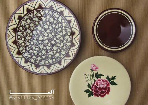 عکس ایده برای نقاشی روی بشقاب سفالی