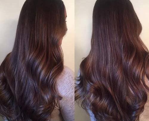 عکس رنگ مو قهوه ای شکلاتی
