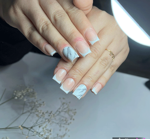 عکس ژلیش ناخن سفید