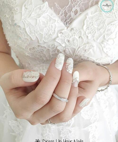 عکس طراحی ناخن عروس