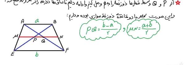 عکس قضیه تالس در ذوزنقه