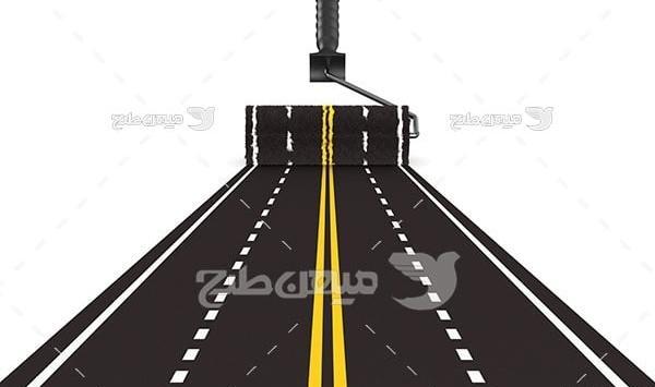 عکس جاده نقاشی