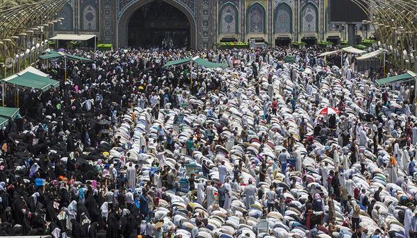 عکس حرم امام حسین در روز عرفه