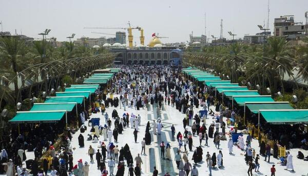 عکس حرم امام حسین در روز عرفه