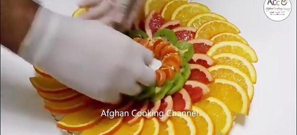 عکس طرز چیدن میوه در ظرف