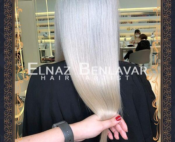 عکس رنگ مو طلایی روشن
