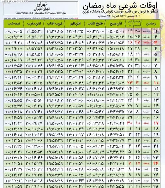 عکس ظهر در تهران