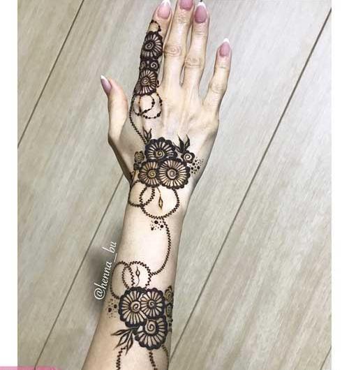 عکس حنا روی دست ظریف