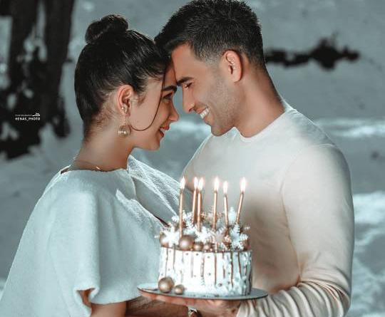 عکس روی کیک دختر زمستانی