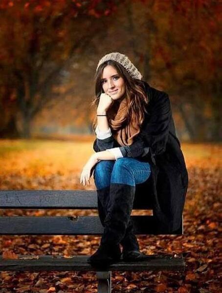 عکس ژست دخترانه در پارک