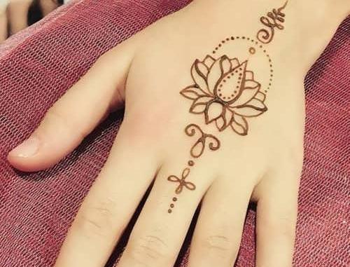 عکس نقشه ی حنا روی دست