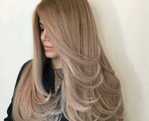 عکس رنگ مو عسلی نسکافه ای