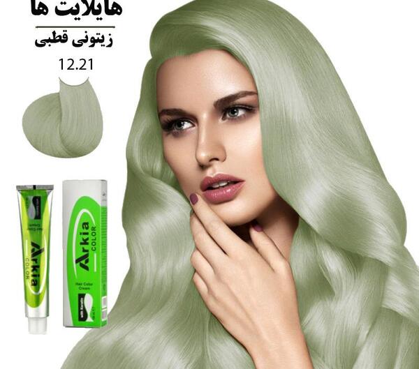 عکس رنگ مو زیتونی