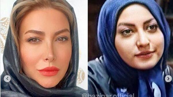 عکس حجاب شل و ول فریبا نادری تو ویلای کردان خانوم چه تیپ پلنگی هم زده بعد عمل زیبایی