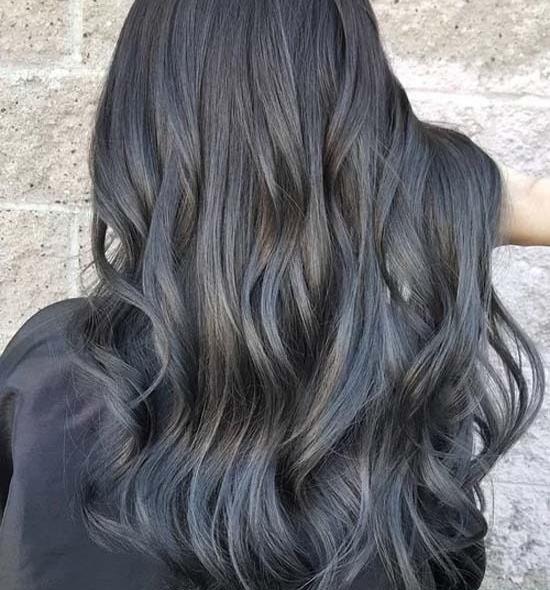 عکس رنگ مو خاکستری تیره