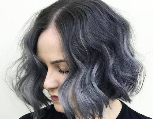 عکس رنگ مو خاکستری تیره