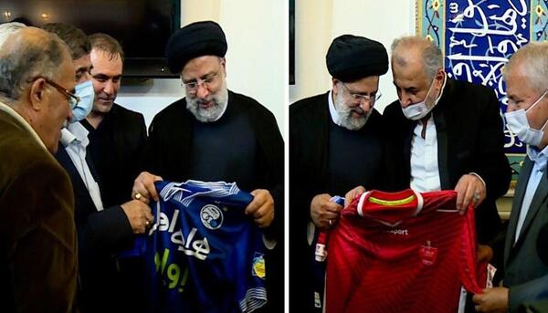 عکس رئیسی با لباس استقلال