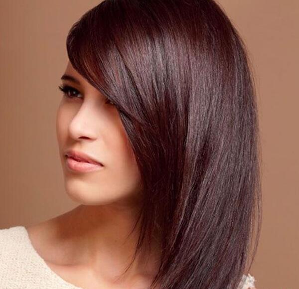عکس رنگ مو قهوه ای تیره