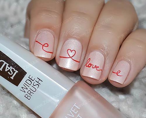 عکس طراحی ناخن با قلب