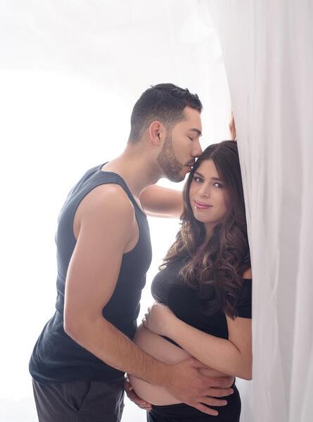عکس عروس و داماد حامله