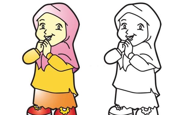 عکس دختر با حجاب فانتزی کودکانه