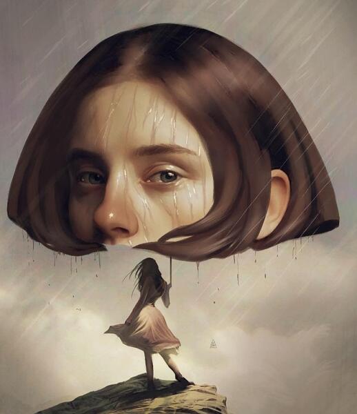 عکس بدون متن کارتونی غمگین