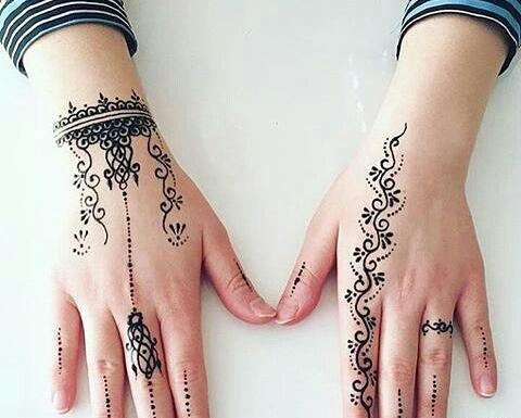 عکس حنا روی دست دخترانه جدید