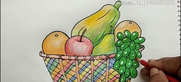 عکس ظرف میوه نقاشی