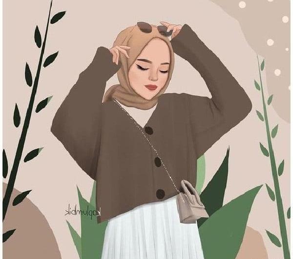 عکس دختر با حجاب شاد