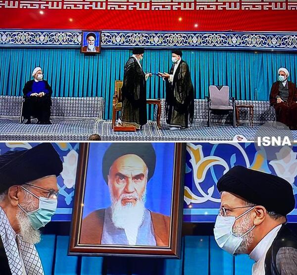 عکس رهبر انقلاب رئیسی