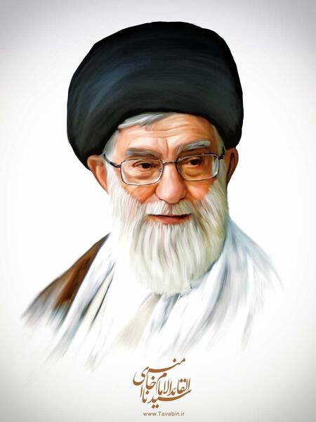 طراحی عکس رهبر انقلاب