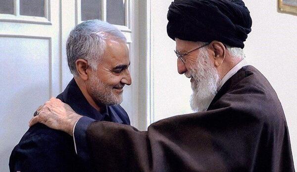 عکس رهبر انقلاب قاسم سلیمانی