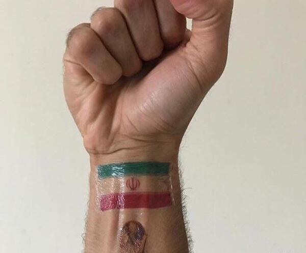 عکس خالکوبی پرچم آمریکا