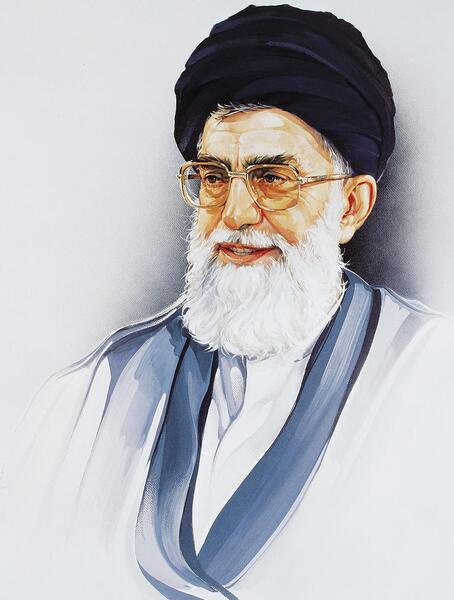 عکس رهبر انقلاب نقاشی