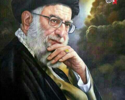 عکس رهبر انقلاب نقاشی