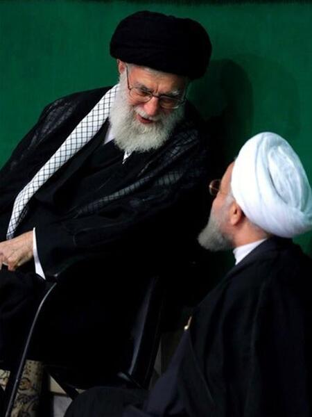 عکس روحانی با رهبر انقلاب