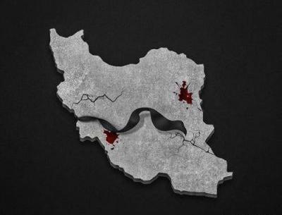 عکس نقشه ایران سیاه مهسا امینی