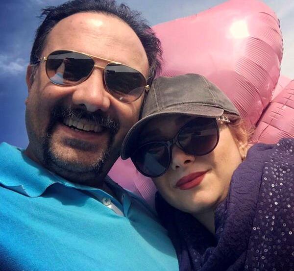 عکس بهار ارجمند و همسرش