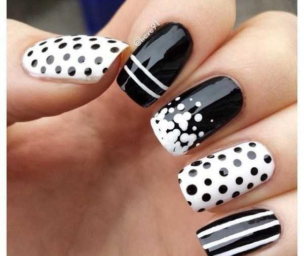عکس مدل ناخن چشم گربه ای مشکی