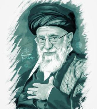عکس نقاشی سیاه قلم رهبر