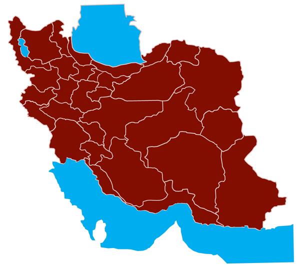 عکس نقشه ایران سیاه پوش