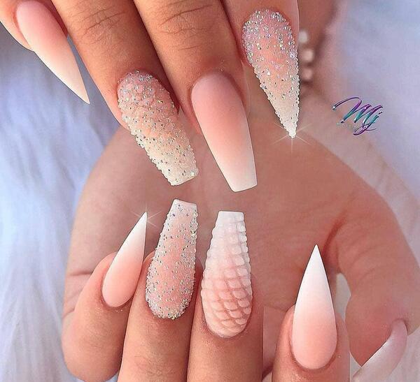 عکس طرح ناخن ذوزنقه