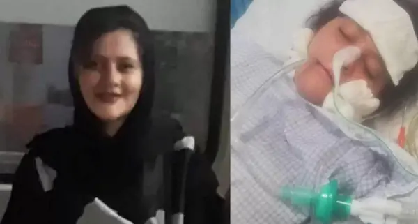 عکس مهسا امینی روی تخت بیمارستان