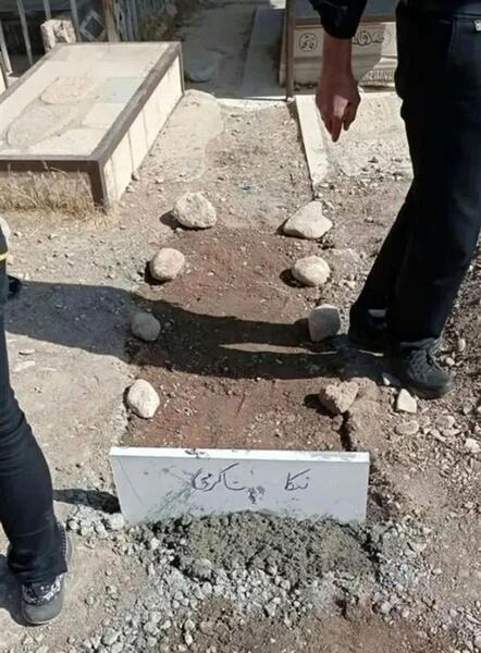 عکس نیکا شاکرمی بعد از فوت
