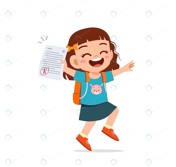 عکس نقاشی دختر خوشحال