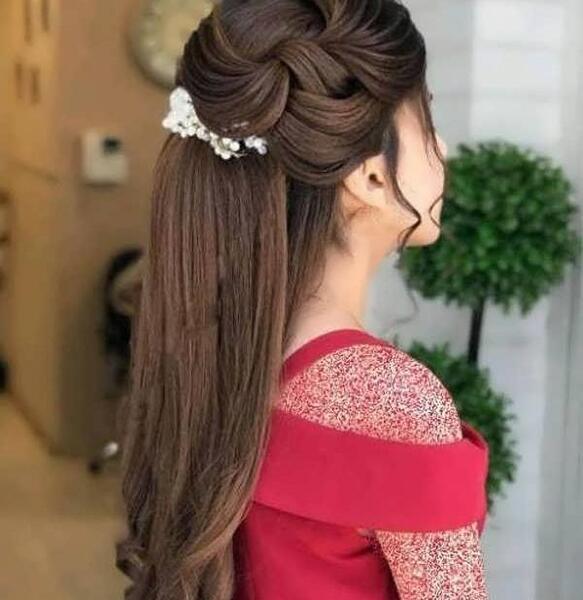 عکس شینیون مو حالت باز